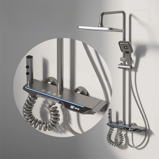 Shower System Thermostatic Wall Mounted Rain Shower Combo Set C-5