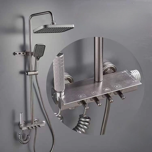 Shower System Thermostatic Shower Faucet Set Wall Mounted Rain Shower Combo Set C90