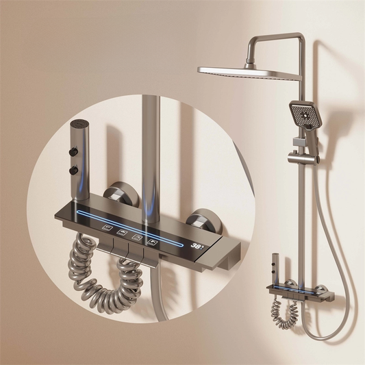 Shower System Thermostatic Shower Faucet Set Wall Mounted Rain Shower Combo Set C89